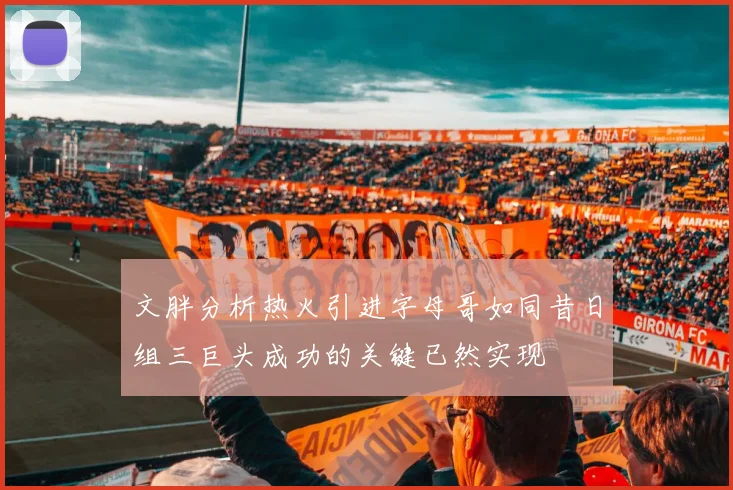 文胖分析热火引进字母哥如同昔日组三巨头成功的关键已然实现